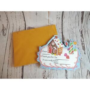 Studio 18 2005 Kids Fill In Gingerbread House Thank You Cards
